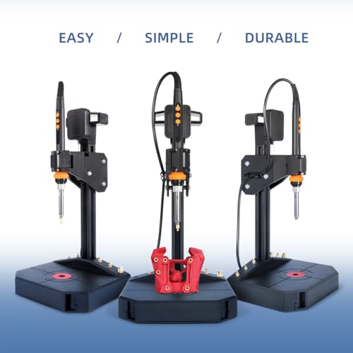 Vertical Heat Set Insert Tool Pressing Machine with 90W Soldering Iron, Heat Set Tips M2-M8, 30PCS Brass Nuts Threaded Inserts for 3D Printed Part Mintion