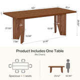 Tribesigns 5.3ft Conference Table for 4-6 People, Rectangular Conference Room Table, Large Wooden Meeting Table for Office, Brown Tribesigns