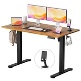 YESHOMY Height Adjustable Electric Standing Desk, 46 x 24 Inches Memory Home Office Sit Stand up Desk with Phone Holder and USB Charging Port, Rustic Brown YESHOMY