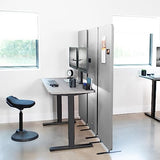 VIVO Freestanding 72 x 66 inch Privacy Panel, Cubicle Divider, Acoustic Wall Partition, x3 24 inch Panels, Gray, PP-3-T072G VIVO