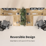 TIQLAB L Shaped Standing Desk Adjustable Height, Electric Corner Standing Desk, 63 x 55 inch Sit Stand Computer Table with Splice Board, Maple TIQLAB