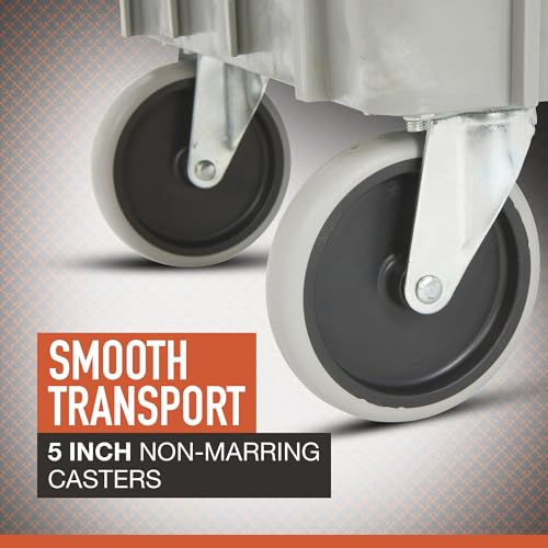 Ironton 500-Lb. Capacity 2 Tray Utility Cart, Maintenance-Free Structural Foam Construction Cargo Pushcart, Scratch Resistant, Easy to Clean Service Ironton