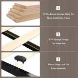 Einhomn King Size Bed Frame with 4 Storage Drawers and Charging Station, Upholstered Platform Bed Frame with Storage Headboard, No Box Spring Needed, Easy Assembly, Black Einhomn