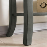 Topol Tray Edge Solid Wood Console Table with Drawer and Shelf, Smoke Gray Wash, Perfect for Entryways, Hallways, and Living Rooms – Leick Home, 10127-GR Leick Home