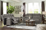 Signature Design by Ashley Next-Gen DuraPella Faux Leather Zero Wall Power Reclining Sofa with USB, Slate Gray Signature Design by Ashley