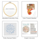 Louise Maelys Fall Embroidery Kits for Beginners,Cross Stitch kit for Adults,DIY Needlepoint for Starters,Including Cloth with Autumn Pattern,Hoop,Instruction and Threads