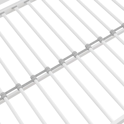 DHP Miles White Metal Junior Twin Loft Bed for Kids DHP