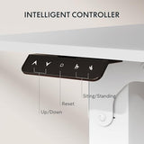 FLEXISPOT Dual Motor 4 Legs L Shaped Standing Desk Corner Desk Computer Electric Sit Stand Up Desk Height Adjustable Desk Home Office Table with Splice Board, 71x43 White FLEXISPOT