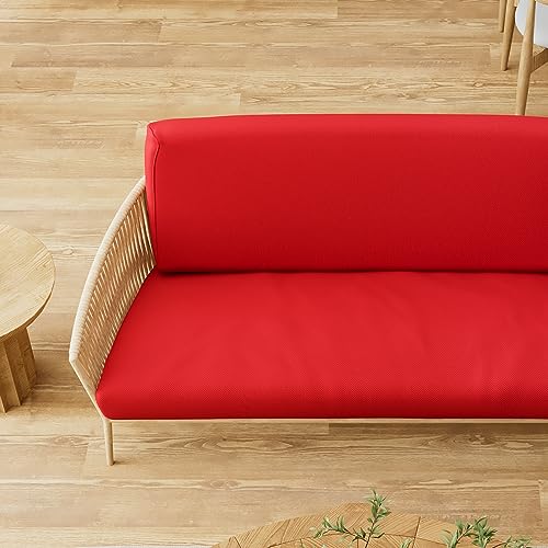 Magshion Futon Cover Armless Couch Cover Sofa Cover Furniture Protector Twin Size 39"x75"x6" Red Magshion