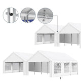 GREEN PARTY 16x20 FT Party Tent Panel Clamps Chain Link Fence Clamps for 38mm Round Pipe Panel Frame (8 Sets) GREEN PARTY