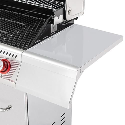 Royal Gourmet 5-Burner Propane Gas Grill with Side Burner, Stainless Steel Barbeque Grills, Silver, GA5404S