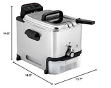 T-fal 3.5L Deep Fryer with Oil Filtration System: 1700W Stainless Steel Fryer, Dishwasher Safe Parts, Digital Timer, Adjustable Temperature Control for Perfect Golden Crispy Results T-Fal