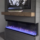 Touchstone Sideline Infinity Pro 3-Sided Smart 60" WiFi-Enabled Electric Fireplace - 80046 - Built-in - 6 Realistic Flame Colors- 13-Color Down Lighting- Crackle Sound- 1,500W Heater Touchstone
