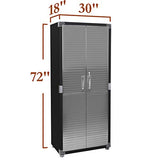 Seville Classics UltraHD Stainless Steel 2-Door Lockable Storage Cabinet, Satin Graphite Seville Classics