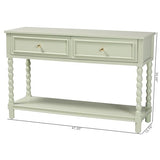 Bali & pari Karnia Console Table with Spindle Legs - 2-Drawer Accent Table with Turned Detailing and Open Shelf Storage for Living Room, Hallway, or Bedroom bali & pari