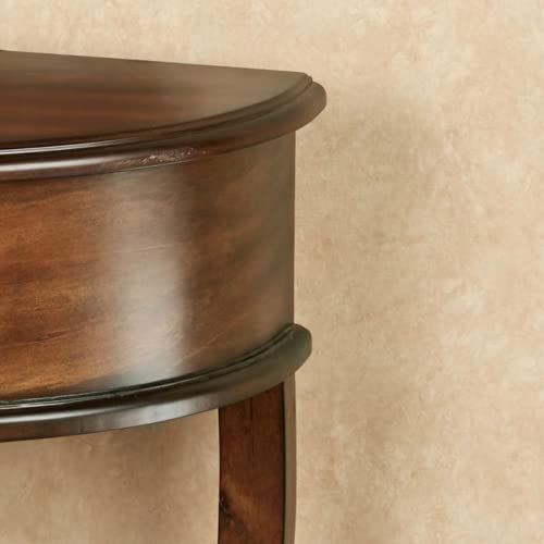 Touch of Class Pennington Console Table Natural Cherry - Handcrafted Wood - Half Circle Moon - Victorian Style - Elegant Regal Furniture Tables for Entryway - 30 Inches High Touch of Class