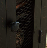 Signature Design by Ashley Valebeck Rustic Farmhouse Chair Side End Table with Cabinet Door, Distressed Black Signature Design by Ashley