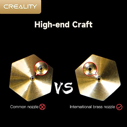 Creality Official Ender 3 0.4mm Nozzles 10 PCS, Brass 3D Printer Nozzles for Ender 3 V2/Ender 3 Pro/Ender 3 Max/Ender 5 Series and Sermoon D1 Creality