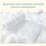 YOUR MOON Summer Lightweight Wool Comforter - Breathable & Thin Duvet Insert for Hot Sleepers, 100% Australian Wool Filling 100gsm with Pure Cotton Shell-Queen Size (White) YOUR MOON