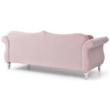 Home Square 2-Piece Furniture Set with Sofa and Chair in Pink Home Square
