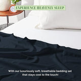 Elegant Comfort Premium Hotel Quality 1-Piece Flat Sheet, Luxury & Softest 1500 Thread Count Egyptian Quality Bedding Flat Sheet, Wrinkle, Stain and Fade Resistant, King, Black Elegant Comfort