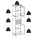 Winsome Wood Alps Tall Cabinet with Glass Door and Drawer Winsome