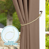 NICETOWN Gazebo Curtains Outdoor Waterproof, Patio Privacy Panels Thermal Insulated Blackout Privacy Grommet Sunlight Blocking Curtains for Gazebo, Porch, Pavilion, W52 x L108, Tan, 1 Panel NICETOWN