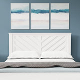Glenwillow Home LaFerme Queen Size Wood Panel Headboard in Gloss White Glenwillow Home