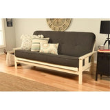 Pemberly Row 8" Full Size Spring Futon Mattress Replacement, Linen Sleeper Sofa Bed Mattress, Charcoal Gray-Frame Not Included Pemberly Row