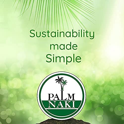 PALM NAKI Palm Leaf Bowls | 6" Round | Compostable Bamboo-Style Decorative Bowls | Ideal for Events, Gatherings, and Everyday Elegance - 40 Pack