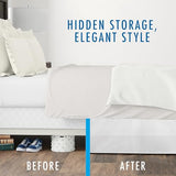 Fresh Ideas Bedding Tailored Bedskirt, Classic 14” Drop Length, Pleated Styling, King, White, (Model: FRE20114WHIT04) FRESH IDEAS
