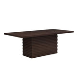 Christopher Knight Home Coad 84 inch Wooden Dining Table, Modern Rectangular Kitchen Dinner Table for 6-8 People, Wave Base Wooden Dining Furniture for Kitchen Office Conference Room, Espresso Brown Christopher Knight Home