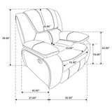 Coaster Home Furnishings - Camila - Leatherette Upholstered Glider Recliner Chair - Manual Recline, Padded Armrests, Plump Back, Smooth Gliding Motion - Living Room - 38-Inch - Red - 610243 Coaster Fine Furniture