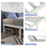 KZZLOL White Twin Size Bed Frames 12 Inch, Metal Platform Twin Bed Frame No Box Spring Needed, Heavy Duty Steel Support 3500 LBS, DIY Headboard, Round Legs, Noiseless, Storage Space, Easy Assembly KZZLOL