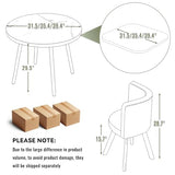 Coffee Table and Chair Set,Office Table and Chair Set, Round Conference Table, Reception Negotiation Table Set with 4 Chairs for Lounge, Living Room, Kitchen OOIKVCC