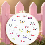 Crafmanoe Flowers Embroidery Kits for Beginners Adults, Hand Embroidery Starters Kits, Stamped Cross Stitch Kits DIY Needlepoint Kits for Beginners Adults, Embroidery Hoop, Thread and Video Tutorial