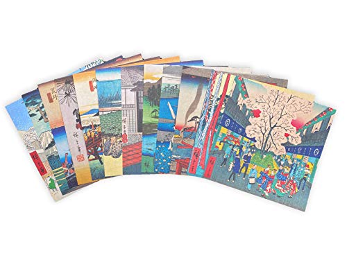 Origami Paper 200 sheets Hiroshige Prints 6 3/4" (17 cm): High-Quality Double Sided Origami Sheets With 12 Different Woodblock Prints (Instructions for 6 Projects Included) - WoodArtSupply