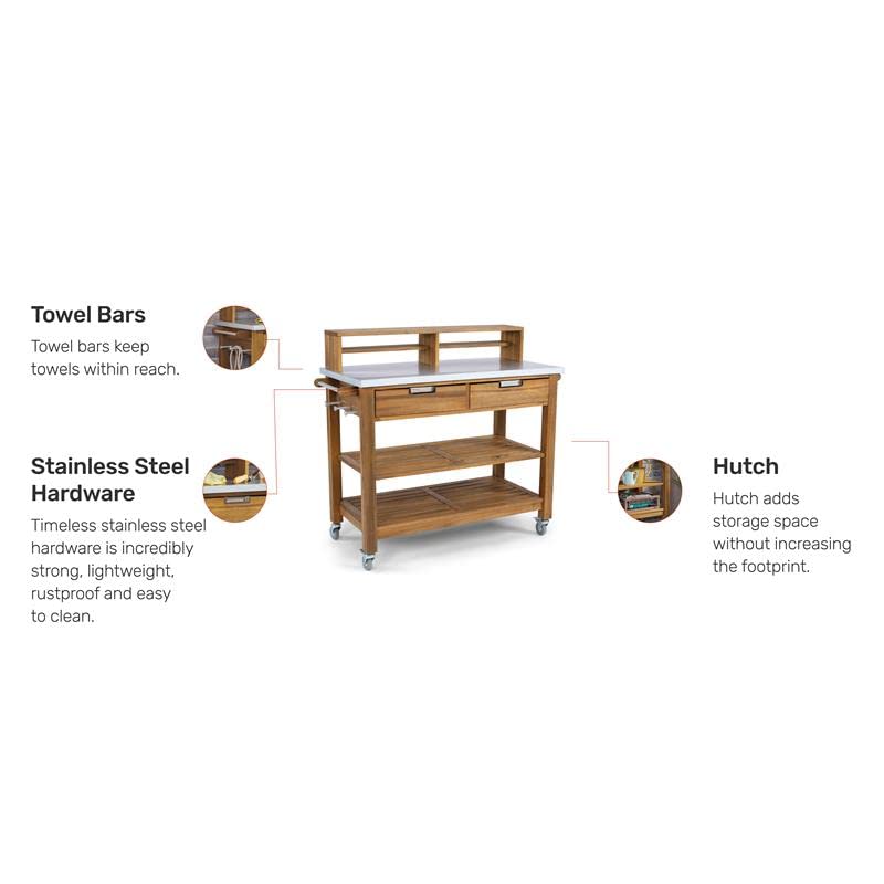 Afuera Living Traditional Wood Potting Bench in Brown Finish Afuera Living