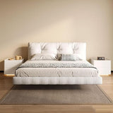 Bedside Table with Bottom Sensor Light, Smart Lighted Nightstand with Drawers for Bedroom Furniture(Grey) WoodArtSupply