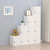 JINGUR Metal Storage Locker Cabinet with Locking Door and Adjustable Shelf for Home Office Classroom Workshop Organization (White) JINGUR