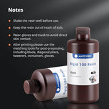 ANYCUBIC Rigid High-Temp Resistant 3D Printer Resin, Extra Toughness & Rigidity, Wide Compatibility for LCD Resin 3D Printers, Applicable for Industrial Parts & Jewelry Prints (Black, 1kg) ANYCUBIC