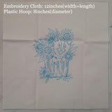 Esffaci Embroidery Starter Kit for Adult Beginner with Dog Sunflower Pattern Hand Embroidery Set with Embroidery Cloth Hoop Needle Threader Embroidery Floss and Instruction