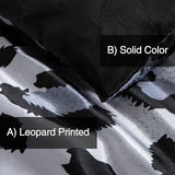 A Nice Night Leopard Printed，Silver Grey Satin Silky Soft Quilt Sexy Luxury Super Soft Microfiber Comforter Quilt Bedding 5PCS Comforter Set, Light Weighted (Silver, Queen(88-by-88-inches)) A Nice Night