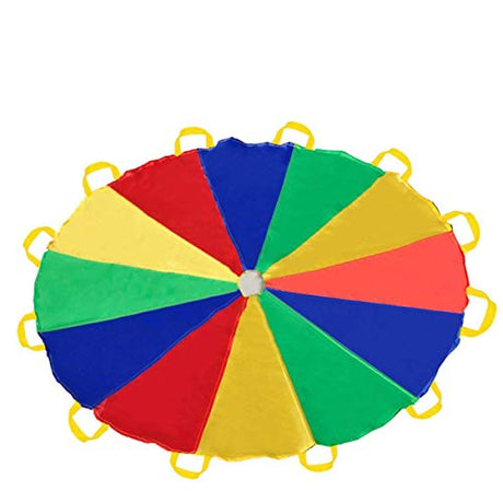 Sonyabecca Parachute Kids Play 12 Feet with 12 Handles for 8 12 Years Game, Kids Party Game Sonyabecca