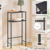 HOOBRO Narrow Console Table for Small Space, 15.7" Entryway Table with Storage, 2 Tier Sofa Table with 2 Shelves, Skinny Console Table for Entryway, Hallway, Living Room, Foyer, Black BB40XG01 HOOBRO