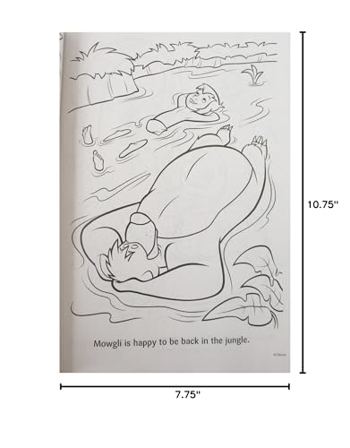 Mowgli The Jungle Book with Baloo - Coloring Fun Book - 80 Pages - Cover Varies WoodArtSupply