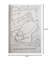 Mowgli The Jungle Book with Baloo - Coloring Fun Book - 80 Pages - Cover Varies WoodArtSupply