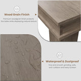 GarveeHome Farmhouse Dining Table for 6-8 People, 71 in Long Kitchen Tables with Wooden Sturdy Frame, 6 ft Large Rectangular Dinner Table for Dining Room, Kitchen, Grey, 71" Non-extendable GarveeHome