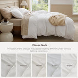 Bedsure 100% Washed Cotton Duvet Cover Full Size - Natural White Minimalist Cotton Duvet Cover Linen Like for All Seasons - GentleSoft™ Plain Simple Bedding (Natural White, Full, 80"x90") Bedsure