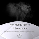 NEXHOME PRO Viscose from Bamboo Cooling Comforter, White Queen Lightweight Down Alternative Cool Natural Organic Duvet Insert, Summer Bedding Blenket Cool for Hot Sleepers,8 Corner Tabs(90"x 90") NEXHOME PRO